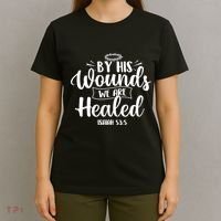 By His Wounds We Are Healed Bible Christian Faith Jesus T-Shirt thumb 4