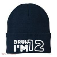 Bruh IM 12 ItS My 12th Birthday 12 Year Old Birthday Beanie thumb 0
