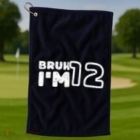 Bruh IM 12 ItS My 12th Birthday 12 Year Old Birthday Golf Towel thumb 1