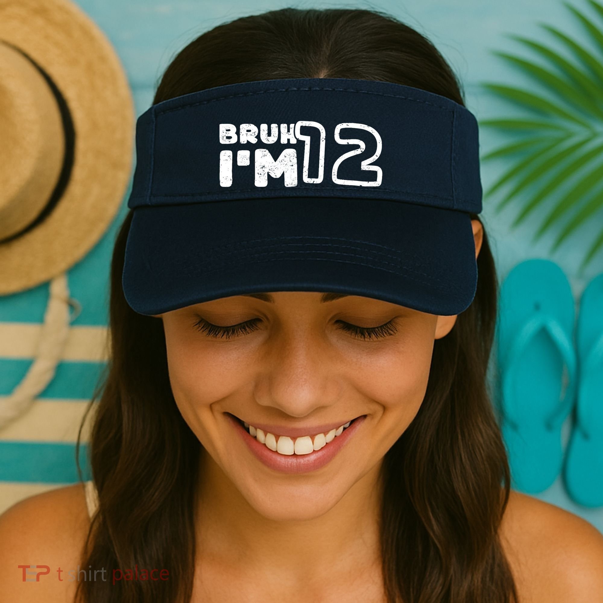 Bruh IM 12 ItS My 12th Birthday 12 Year Old Birthday Visor