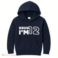 Bruh IM 12 ItS My 12th Birthday 12 Year Old Birthday Kids Hoodie thumb 0