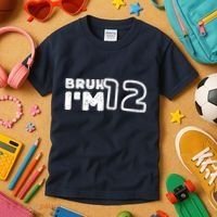 Bruh IM 12 ItS My 12th Birthday 12 Year Old Birthday Kids T-Shirt thumb 3