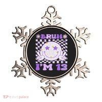 Bruh I'm 13 Years Old Purple Birthday Ns 13th Birthday Ornament thumb 0