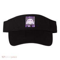 Bruh I'm 13 Years Old Purple Birthday Ns 13th Birthday Visor thumb 0