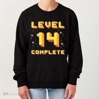 Born In 2007 Level 14 Complete 14th Birthday Retro Gaming Gift Women's Sweatshirt thumb 0