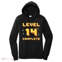 Born In 2007 Level 14 Complete 14th Birthday Retro Gaming Gift Women's Hoodie thumb 0