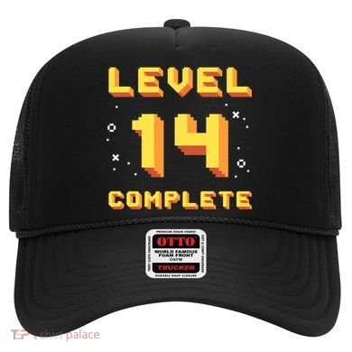Born In 2007 Level 14 Complete 14th Birthday Retro Gaming Gift Hat