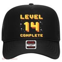 Born In 2007 Level 14 Complete 14th Birthday Retro Gaming Gift Hat thumb 0