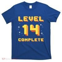 Born In 2007 Level 14 Complete 14th Birthday Retro Gaming Gift T-Shirt thumb 0