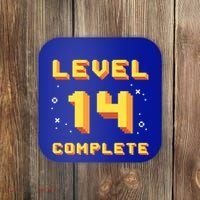 Born In 2007 Level 14 Complete 14th Birthday Retro Gaming Gift Coaster thumb 0