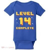 Born In 2007 Level 14 Complete 14th Birthday Retro Gaming Gift Baby Bodysuit thumb 0