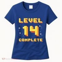 Born In 2007 Level 14 Complete 14th Birthday Retro Gaming Gift Women's T-Shirt thumb 0