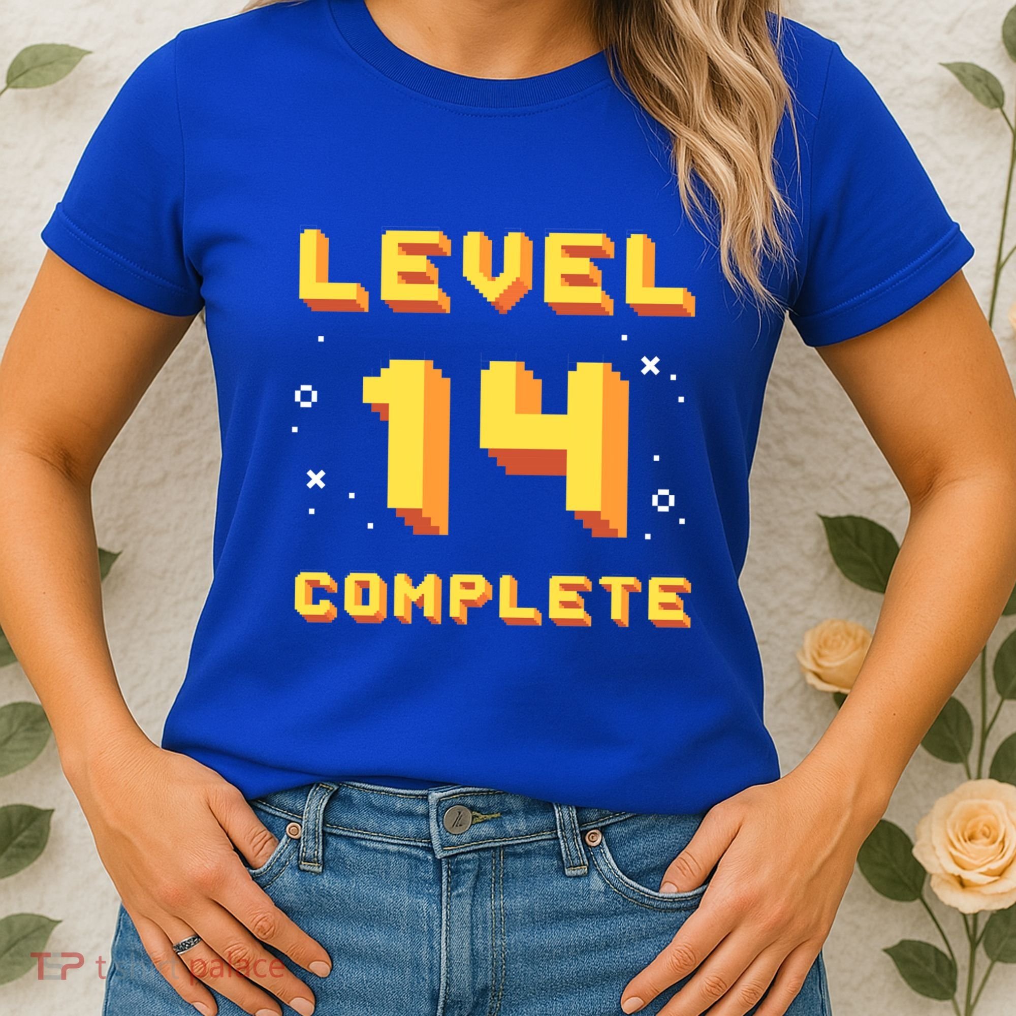 Born In 2007 Level 14 Complete 14th Birthday Retro Gaming Gift Women's T-Shirt