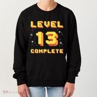 Born In 2008 Level 13 Complete 13th Birthday Retro Gaming Cute Gift Women's Sweatshirt thumb 0
