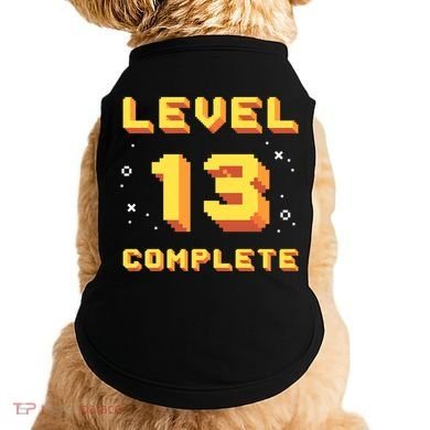 Born In 2008 Level 13 Complete 13th Birthday Retro Gaming Cute Gift Doggie Tank