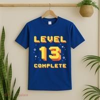 Born In 2008 Level 13 Complete 13th Birthday Retro Gaming Cute Gift T-Shirt thumb 2