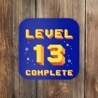 Born In 2008 Level 13 Complete 13th Birthday Retro Gaming Cute Gift Coaster thumb 0