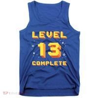 Born In 2008 Level 13 Complete 13th Birthday Retro Gaming Cute Gift Tank Top thumb 0