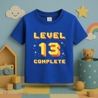 Born In 2008 Level 13 Complete 13th Birthday Retro Gaming Cute Gift Toddler T-Shirt thumb 3