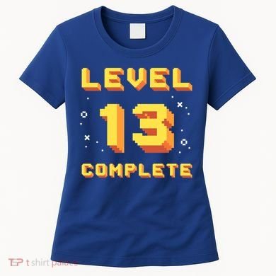 Born In 2008 Level 13 Complete 13th Birthday Retro Gaming Cute Gift Women's T-Shirt