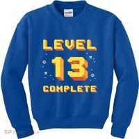 Born In 2008 Level 13 Complete 13th Birthday Retro Gaming Cute Gift Kids Sweatshirt thumb 0