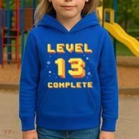 Born In 2008 Level 13 Complete 13th Birthday Retro Gaming Cute Gift Kids Hoodie thumb 3