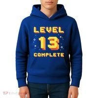 Born In 2008 Level 13 Complete 13th Birthday Retro Gaming Cute Gift Kids Hoodie thumb 4