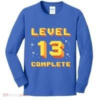 Born In 2008 Level 13 Complete 13th Birthday Retro Gaming Cute Gift Kids Long Sleeve Shirt thumb 0