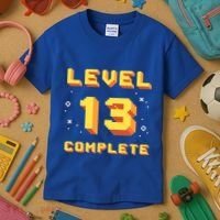 Born In 2008 Level 13 Complete 13th Birthday Retro Gaming Cute Gift Kids T-Shirt thumb 3
