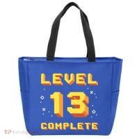 Born In 2008 Level 13 Complete 13th Birthday Retro Gaming Cute Gift Tote Bag thumb 0