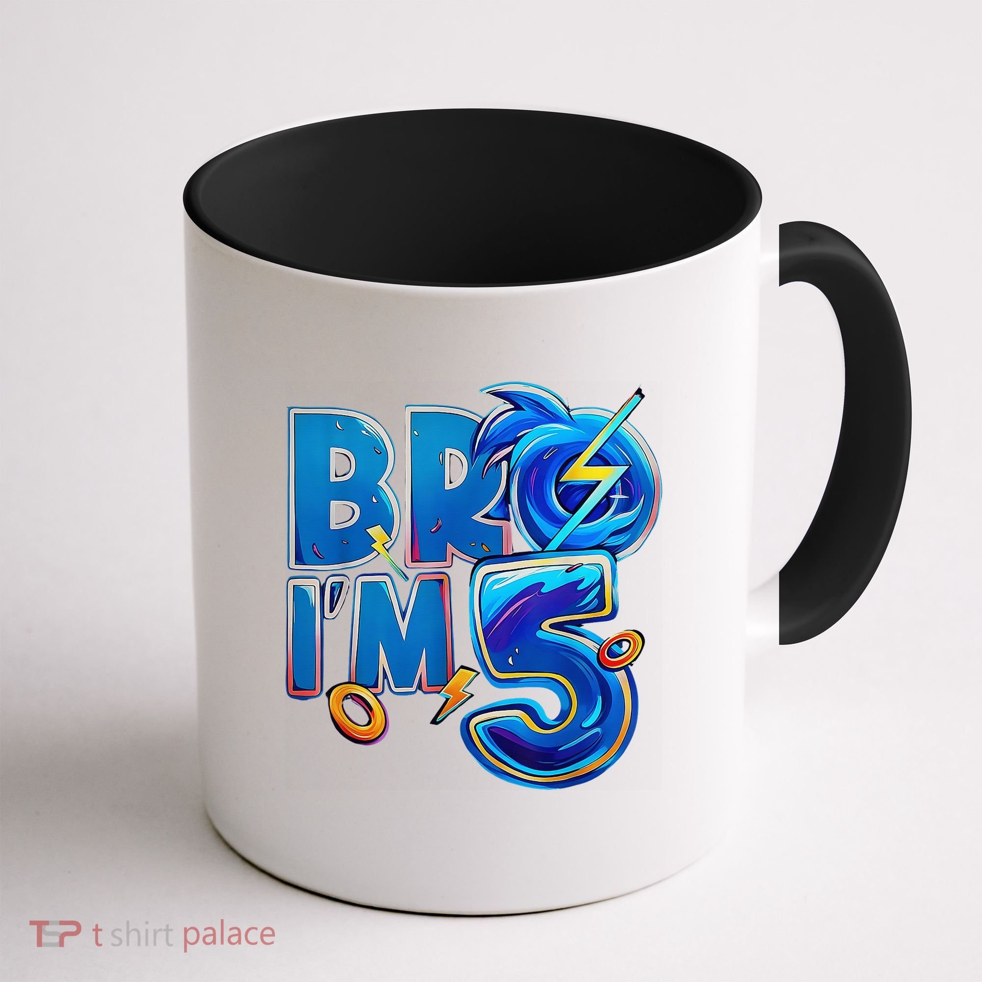 Bro I’M 5 Birthday Boy Matching Hedgehog Party Coffee Mug
