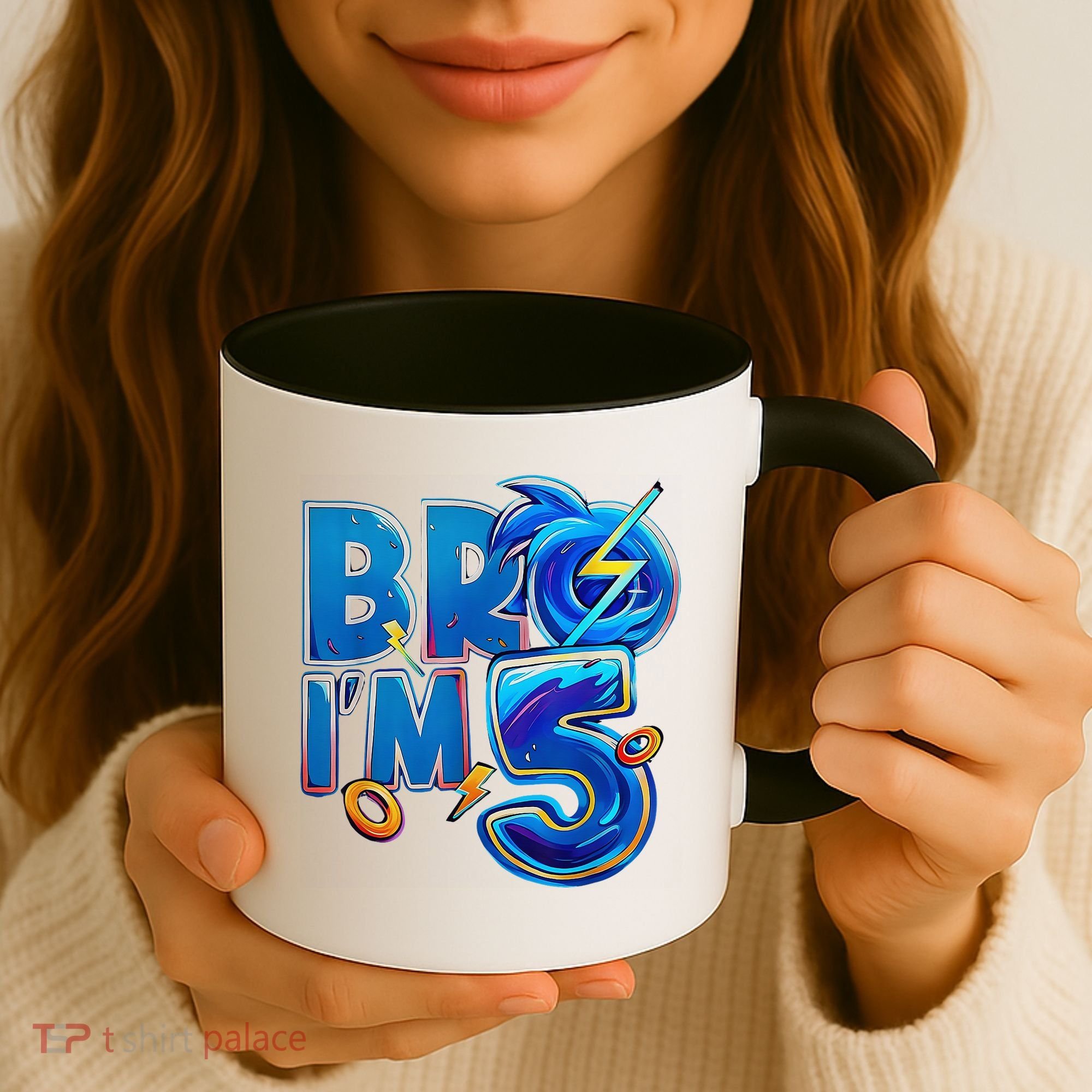 Bro I’M 5 Birthday Boy Matching Hedgehog Party Coffee Mug