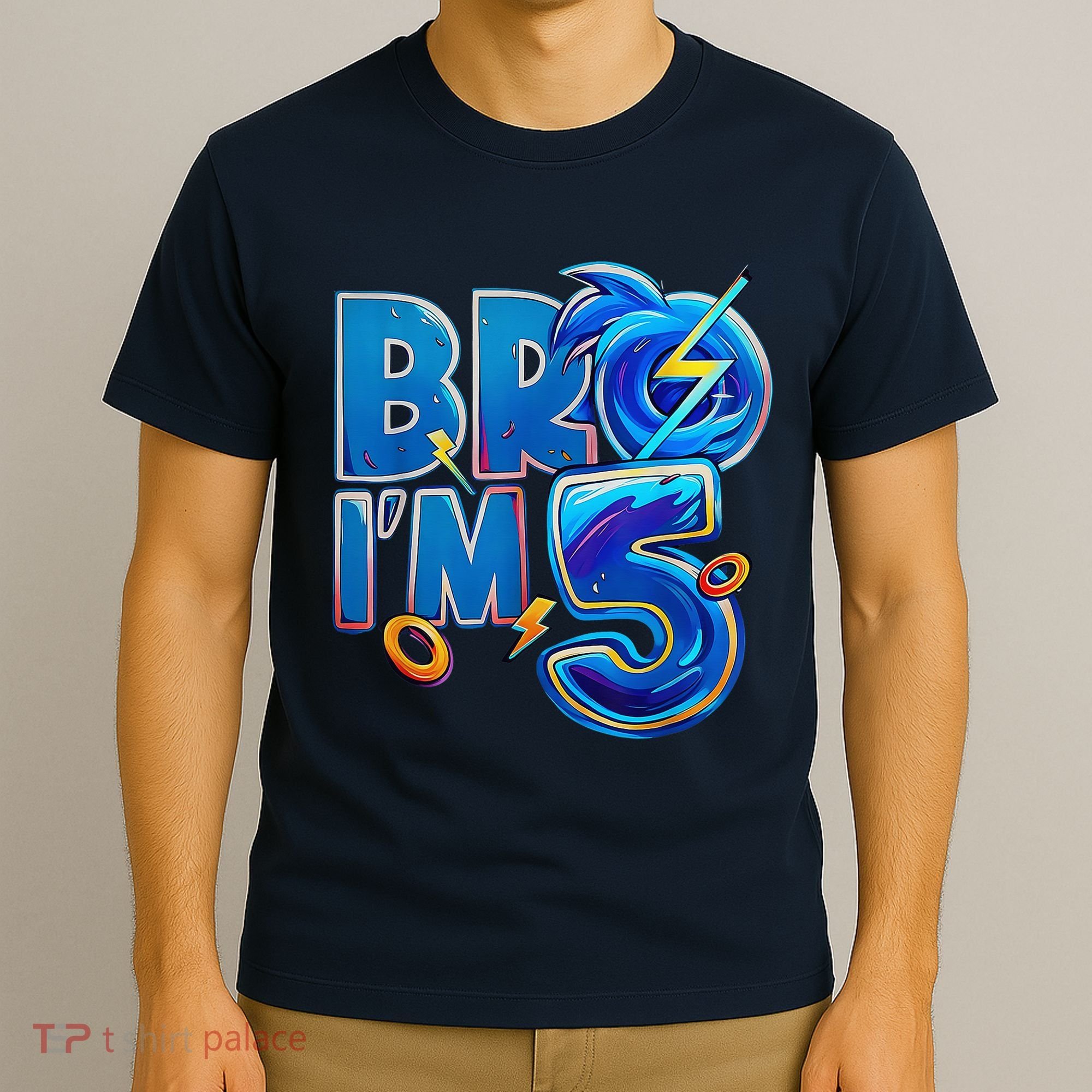 Bro I’M 5 Birthday Boy Matching Hedgehog Party T-Shirt