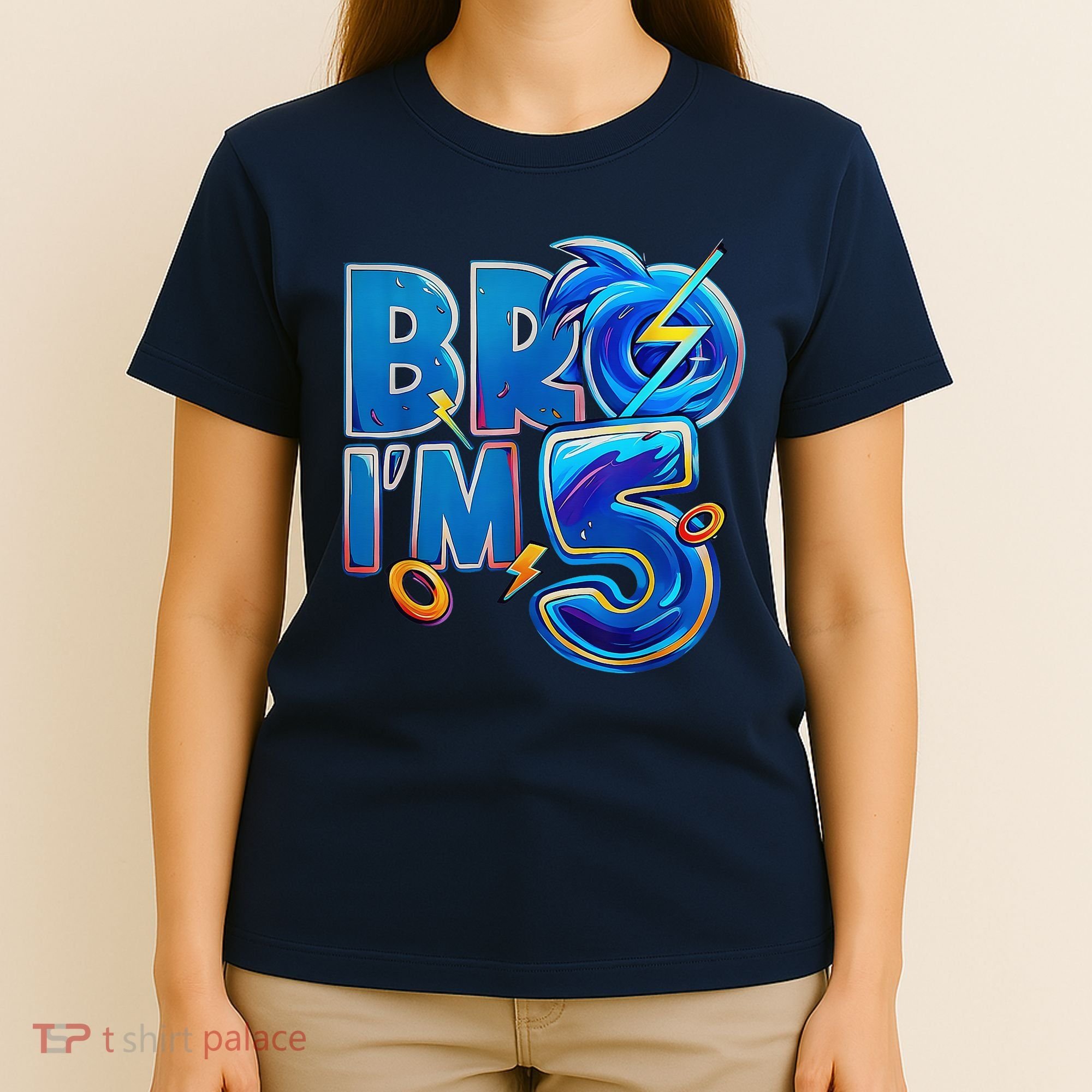 Bro I’M 5 Birthday Boy Matching Hedgehog Party T-Shirt