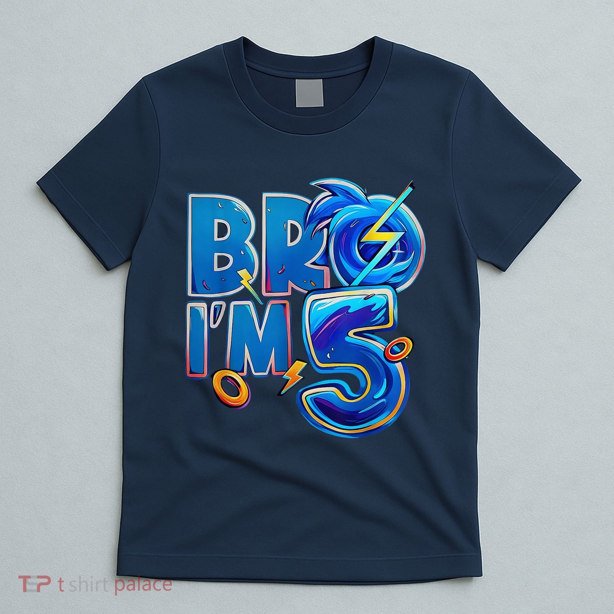 Bro I’M 5 Birthday Boy Matching Hedgehog Party T-Shirt