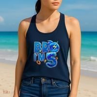 Bro I’M 5 Birthday Boy Matching Hedgehog Party Women's Tank Top thumb 2