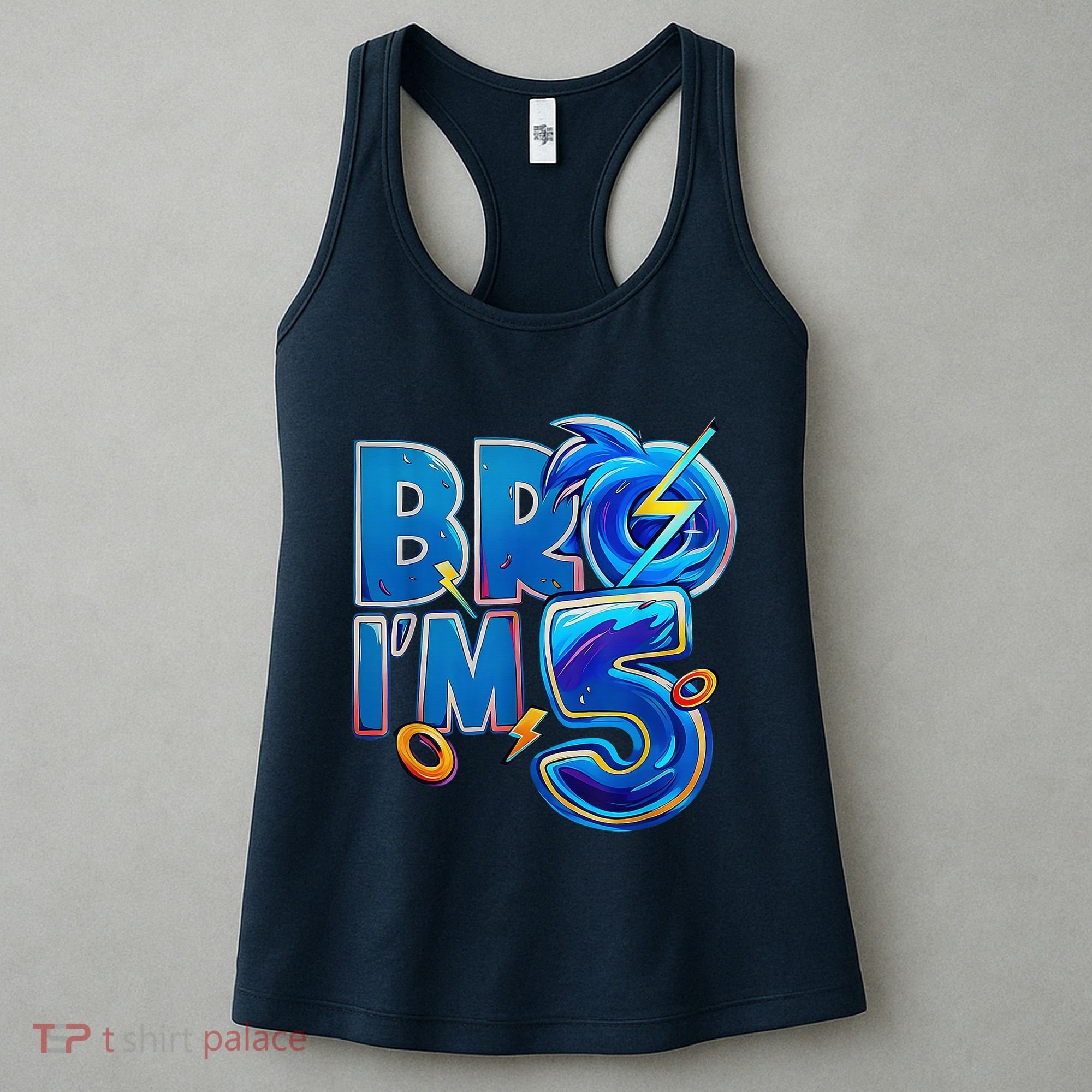 Bro I’M 5 Birthday Boy Matching Hedgehog Party Women's Tank Top