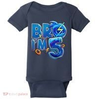 Bro I’M 5 Birthday Boy Matching Hedgehog Party Baby Bodysuit thumb 0