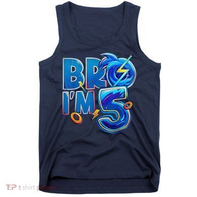 Bro I’M 5 Birthday Boy Matching Hedgehog Party Tank Top