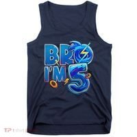 Bro I’M 5 Birthday Boy Matching Hedgehog Party Tank Top thumb 0