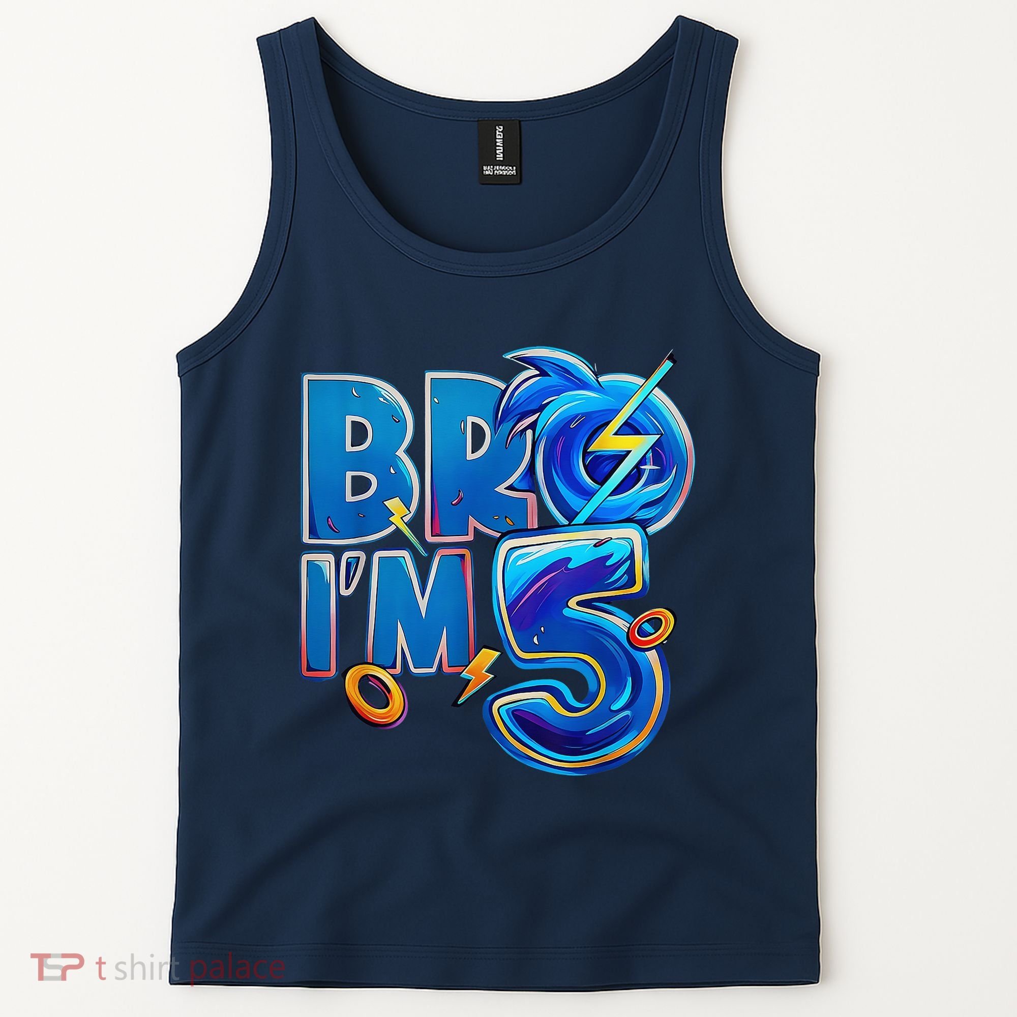 Bro I’M 5 Birthday Boy Matching Hedgehog Party Tank Top