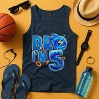 Bro I’M 5 Birthday Boy Matching Hedgehog Party Tank Top thumb 4