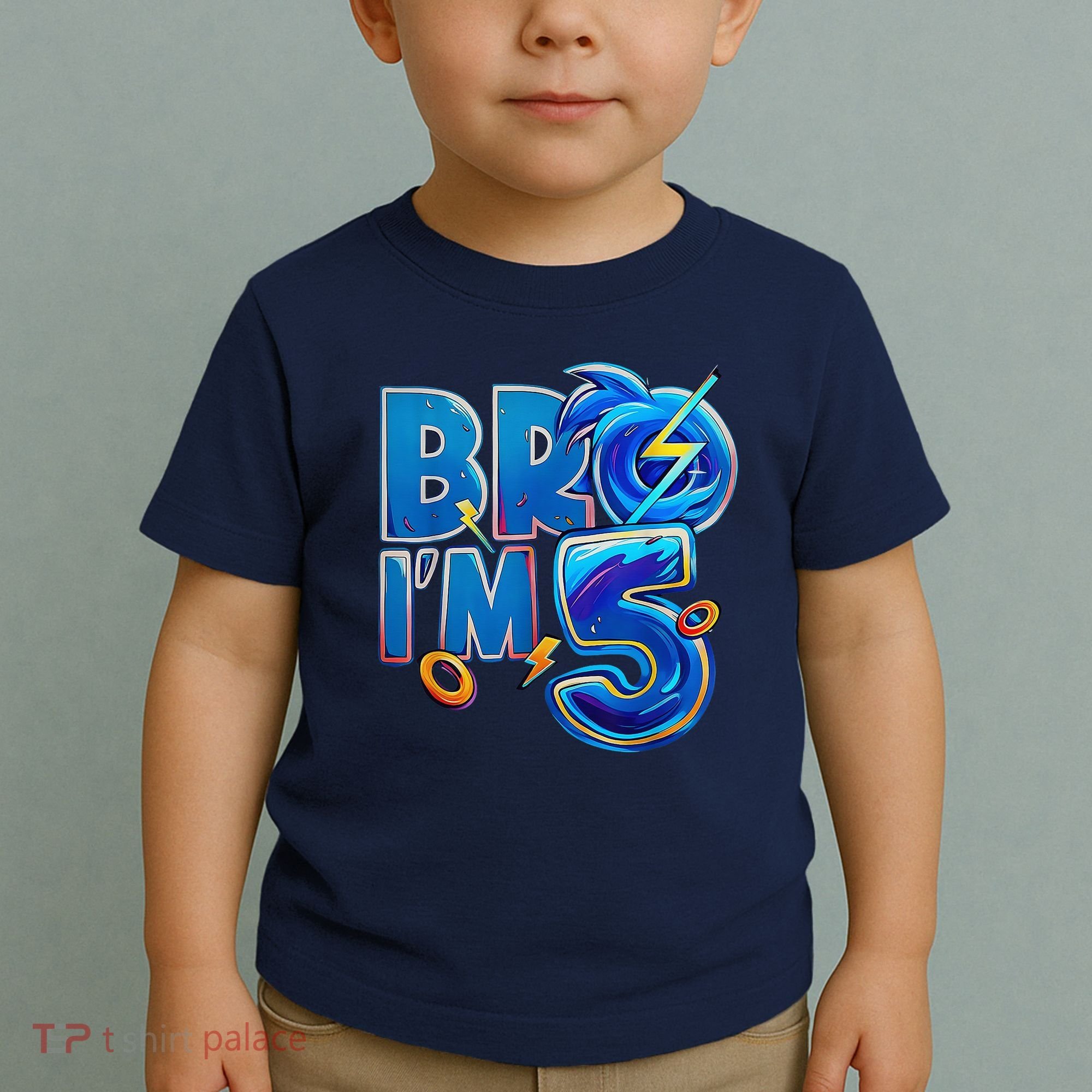 Bro I’M 5 Birthday Boy Matching Hedgehog Party Toddler T-Shirt