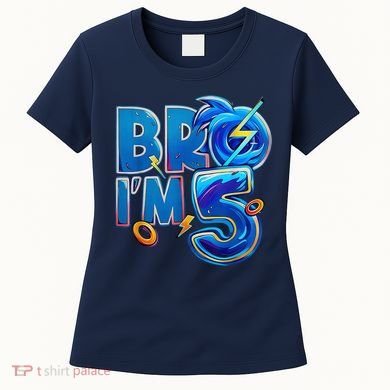 Bro I’M 5 Birthday Boy Matching Hedgehog Party Women's T-Shirt