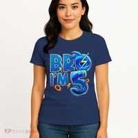 Bro I’M 5 Birthday Boy Matching Hedgehog Party Women's T-Shirt thumb 4