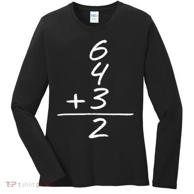 Baseball Inspired 6 4 3 Double Play Turn Two Design TShirt Women's Long Sleeve Shirt