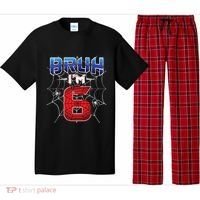 Bruh Im 6 Year Old Birthday Spider Web Boy 6th Birthday Pajama Set thumb 0