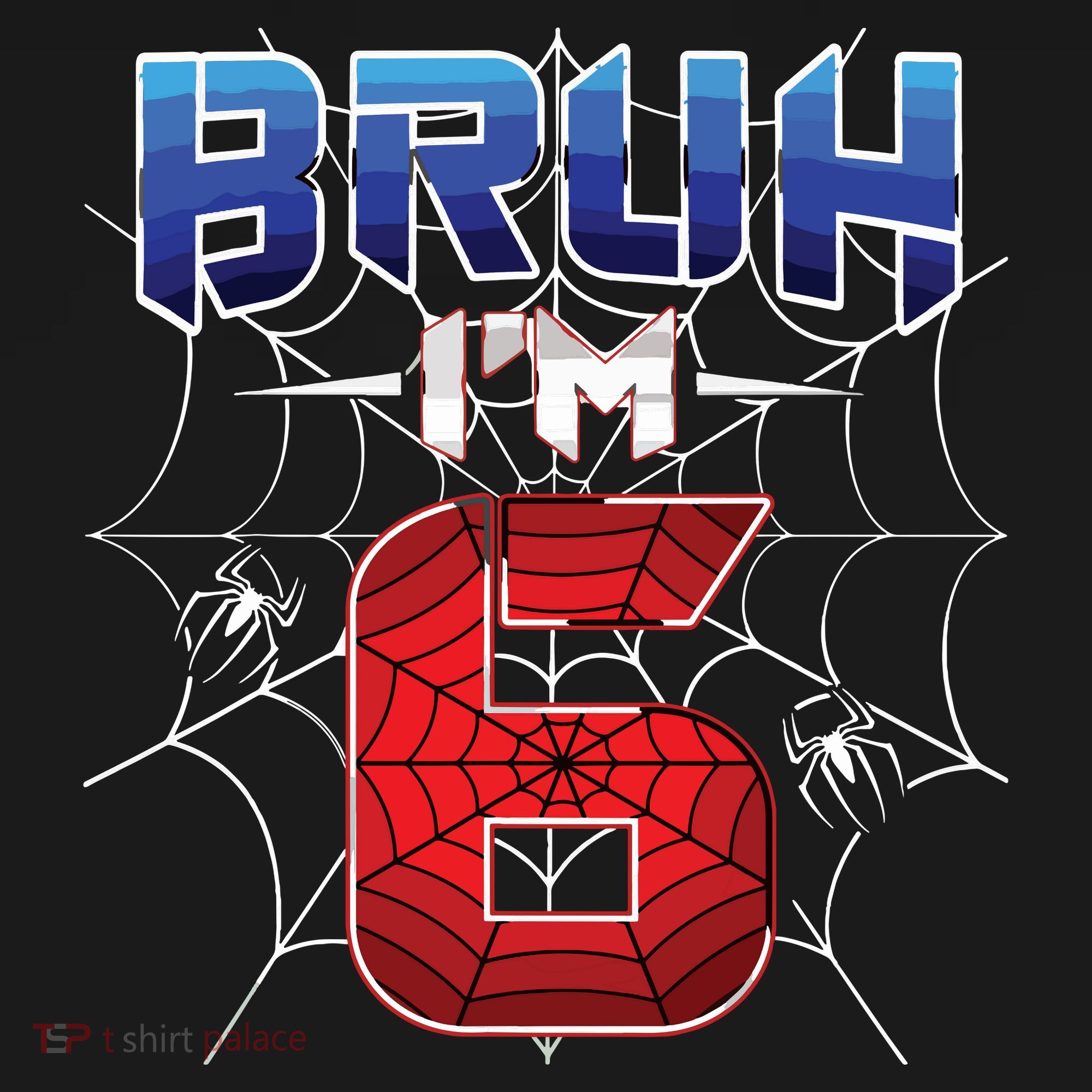 Bruh Im 6 Year Old Birthday Spider Web Boy 6th Birthday Mousepad