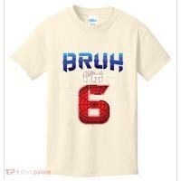 Bruh Im 6 Year Old Birthday Spider Web Boy 6th Birthday Kids T-Shirt thumb 0