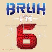 Bruh Im 6 Year Old Birthday Spider Web Boy 6th Birthday Kids T-Shirt thumb 2